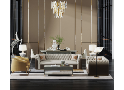 Sëtzgrupp 3+2 Sëtzer Set Design Sofa Këssen Canapéen Couch Modern Luxus