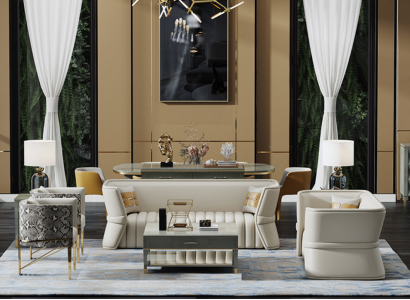 Sofagarnitur 3+2 Sëtzer Garnitur Couch Polster Sofa Garnituren Design Miwwelen
