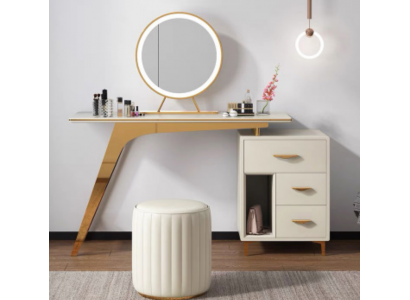 Schminkdësch Spigel Hocker Komplett Set Kommod Schlafzimmer Nei 2tlg