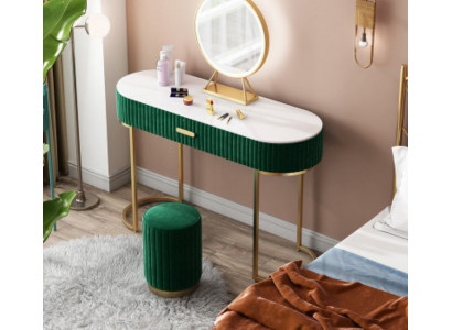 Schminktisch Design Konsolendëscher + Hocker Friseurdësch Make-Up Dësch Nei