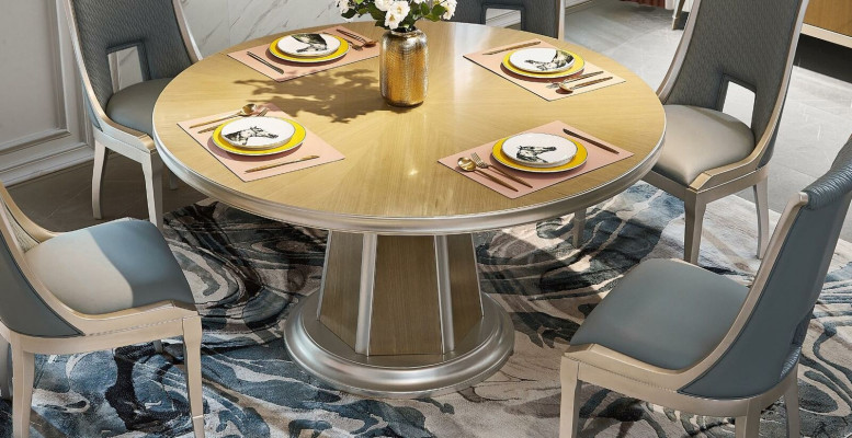 Ronnen Dësch Massivholz Designer Design Stuffdësch Dësch Iesssall