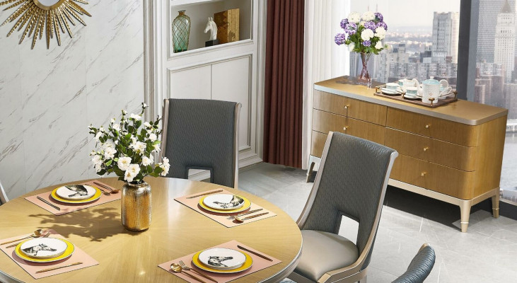 Ronnen Dësch Massivholz Designer Design Stuffdësch Dësch Iesssall