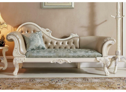 Chaiselounge Polstersëtz Canapé Sofa Lounge Club Chesterfield Massivholz Nei