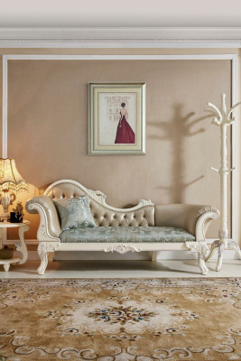 Chaiselounge Polstersëtz Canapé Sofa Lounge Club Chesterfield Massivholz Nei