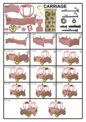 KANNERBETT Prinzessinen Bett Kutsch Nei JUGENDBETT AUTO BETT BETTEN CARRIAGE