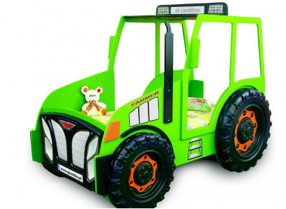 Bauer Farmer Camion Kanner Kannergestell Jugendgestell Bett Trakter Gréng Nei Better