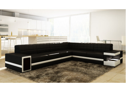 Ledercouch Canapé Couchage Canapés Polster Sëtz Eckcouch Wunnlandschaft Grouss XXL