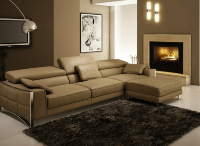 Design Ledersofa Sofa Canapé Polster Eck Sëtz Dekor Garnitur Wunng Landschaft