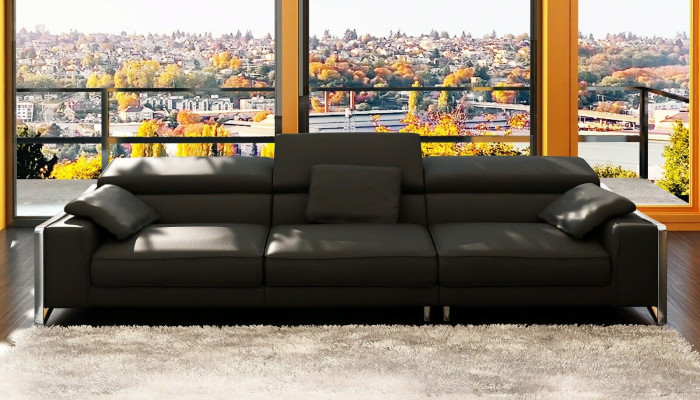 Design Ledersofa Sofa Canapé Polster Eck Sëtz Dekor Garnitur Wunng Landschaft