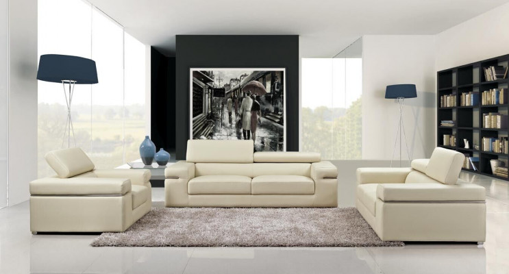 3-Sëtz-Lieder-Sofa Couch Polster Sëtz 3er Lounge Club Sofas Couche Lieder