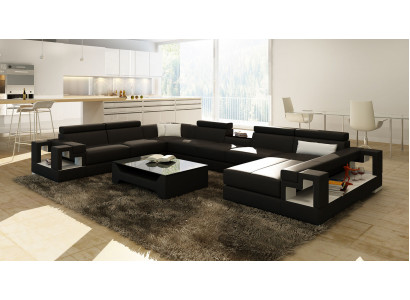 XXL Grouss Wunnlandschaft Lieder Sofa Sofa Couch Polster Sofas Garnitur