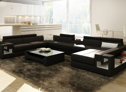 XXL Grouss Wunnlandschaft Lieder Sofa Sofa Couch Polster Sofas Garnitur