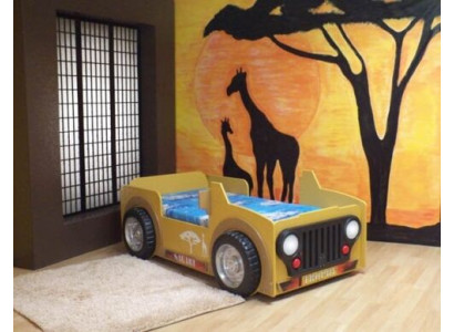 KANNERBETT Jeep Gefier Afrika Schlofkummer JUGENDBETT AUTO BETT BETTEN SAFARI