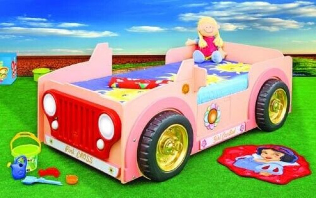 Kannerbett Bett Better Jugendbett Meedchen Girly Jeep Auto Bett fir Meedchen Neit