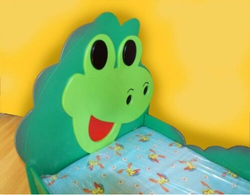 Kannerbett Jugendbett Bett Better mat Matrass mat Déierendmotiv Schlofzëmmerbett Dino