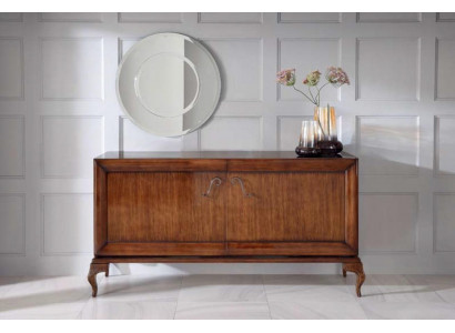 Braune Sideboard Kommode Schief Schiefen Holz Luxus Wunnzëmmer Miwwelen Schaf