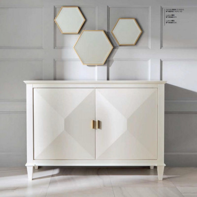 Schief, Kommode, Kommoden, Holz, Luxus-Sideboard, Wunnzëmmer, Miwwelen, Beige, Schaf