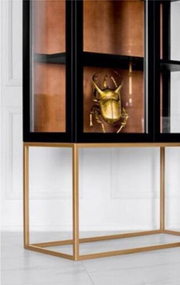 Vitrinnenschief Vitrinnenschief Holz Glas Miwwele Design Wunnzëmmer Glasschief