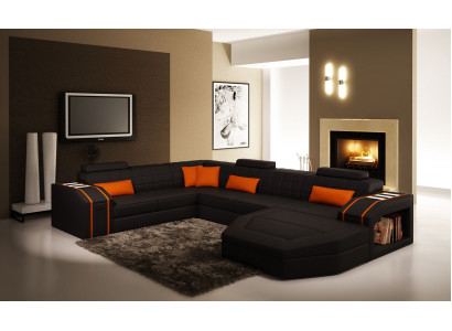 Wunnlandschaft Wunnzëmmer Ecksofa Lieder Sofa Couch Polster Garnitur