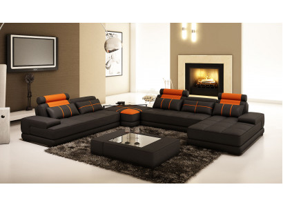 Designer Polstersuedelieder Sofa Couch U-Form Modern Sofa Wunnlandschaft
