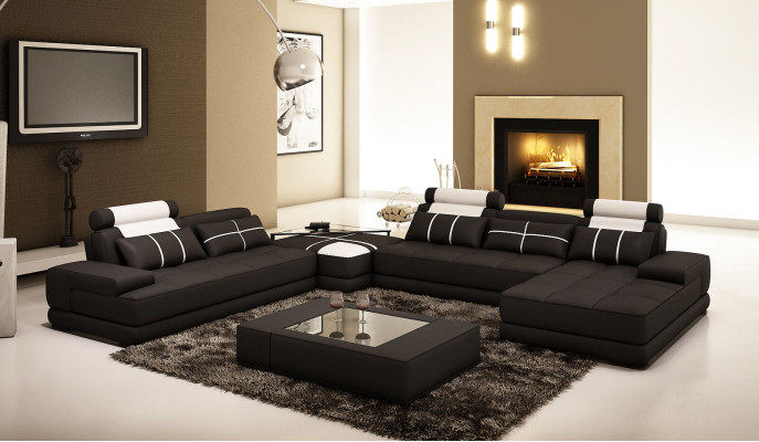 Designer Polstersuedelieder Sofa Couch U-Form Modern Sofa Wunnlandschaft