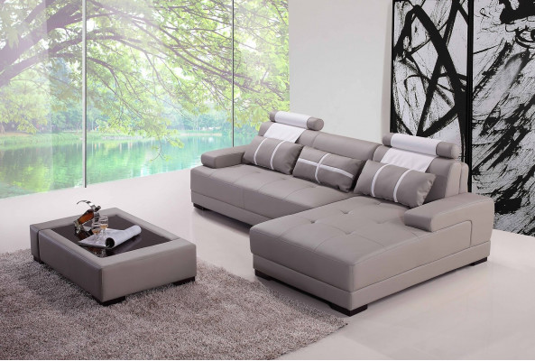 Designer Polstersofa aus Lieder, L-förmeg Couche, modern Sofaen, Couchen.