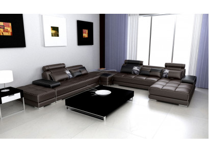 Modern Design Polstersëtzer Wunnlandschaft Ledersofa Sofa Kanapé Sëtz