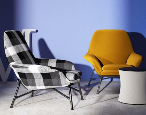 Design Sëtz Couch Sofa Relax Stoff Lounge Luxus Fernseh Club Sëtzplatz