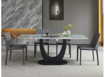 Iesszëmmer Iessdësch Modern Edelstol Wunnzëmmer Kichen Dëscher Design Dësch Metall
