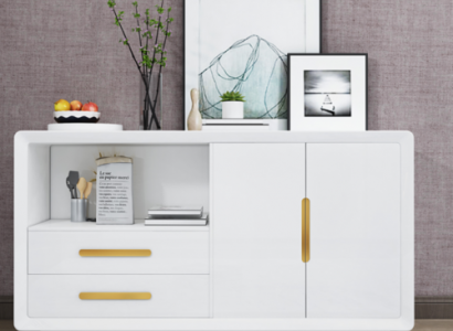 Buffet 2 Dieren mat 2 Tiräng Schaf Buffet Wäiss Kommod