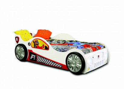Rennwoch Auto Bett Kanner Miwwel Schlofzëmmer Kand Holz Better + Matrass