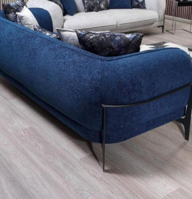 Luxus Dräisëtzer Sofa 3 Sëtzer Sofas Sëtz Design Modern Miwwelen Couchen Blo Nei