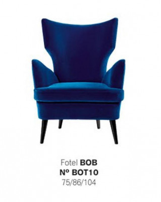Fauteuil Fauteuil-Ohrensessel 1 Sëtzer Stoff Luxus Wunnzëmmer Modern Blo