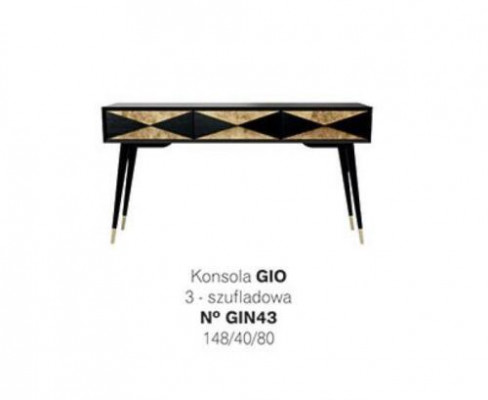 Luxus Konsolendësch Tisch Konsole Kommode Abstelltësch Holz Modern Gold Design