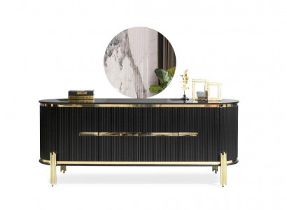 Sideboard Luxus Schaf Regal Holz Anrichte Schief Wohnzimmer Modern Designer