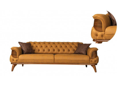 Dreiplazeg Sofaleieder Couches Sofas Luxus Couch Chesterfield Western USA Giel