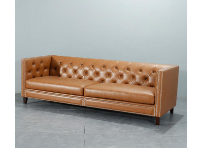Sofa 4 Sëtzer Polstersofa Modern Sëtz Polyester Design Couch Orange