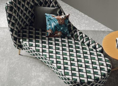Textil Chaise Lounge Léistung Polster Léien Sofa Chaiselounge Relax Club Miwwelen