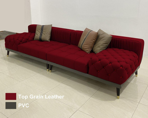 Chesterfield Grouss Canapé Luxus Miwwelen Couch Polster Sofa Sofa 4-Sëtz.