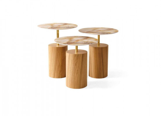 Canapé Tische Kaffisdëscher Säitentëscher Designer Wunnzëmmerdësch 3 Stéck.