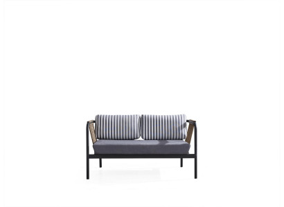 Sofa 2 Sëtzer Luxus Sofasen Modern Stoff Miwwelen Design Gro Bank Designer