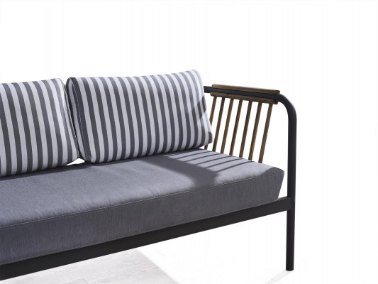 Sofa 2 Sëtzer Luxus Sofasen Modern Stoff Miwwelen Design Gro Bank Designer