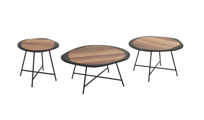 Couchtische, Niewentafelen, Ronn Dëscher, Schwaarz, Italieneschen Stil