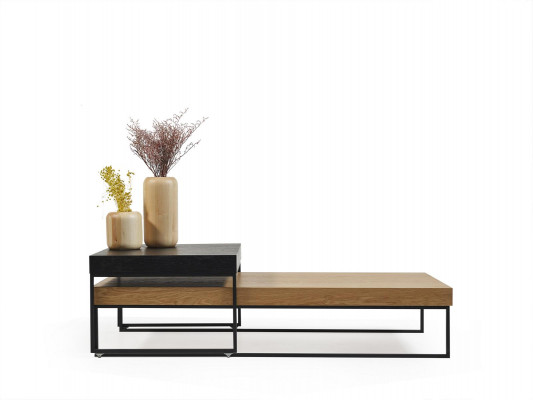 Loft Holz Couchtisch Dësch Bäitriedsdësch Wunnzëmmertësch Holz Dësch