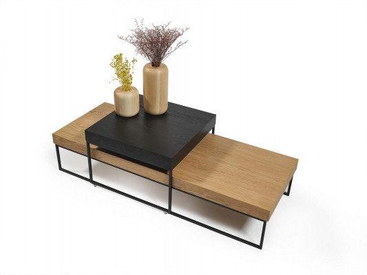 Loft Holz Couchtisch Dësch Bäitriedsdësch Wunnzëmmertësch Holz Dësch