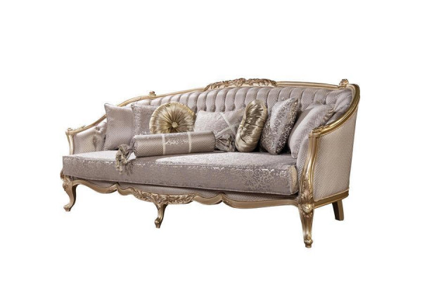 Sofagarnitur Klassesch Miwwelen Canapé Set Dësch Sofa Sëtz Couch 5 Stéck Chesterfield