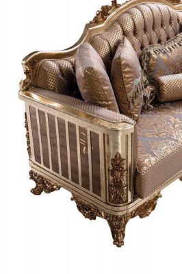 Wunnzëmmer Set Sofagarnitur 3+1 Sëtzer Sofa Canapé Klassesch Canapéen