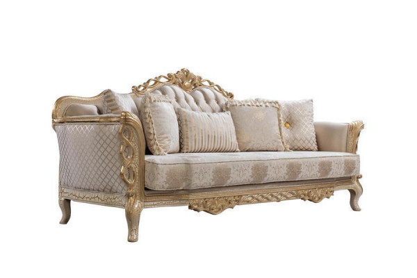 Kinneksch Canapé Set Wunnzëmmer Fauteuil Kaffisdësch 3+1 Dësch