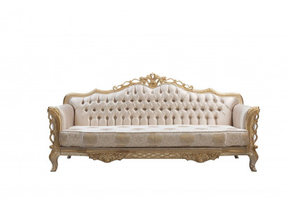 Sofa 3-Sëtzer Wunnzëmmer Couch Klassiker Design Luxus Sofa Textil Nei