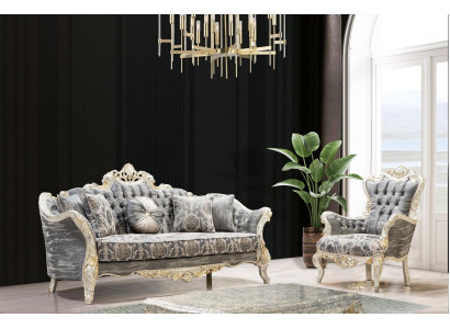 Sofagarnitur 3+1 Sëtz Wunnzëmmer Sofa Canapé Fauteuil Sofagarnitur Nei